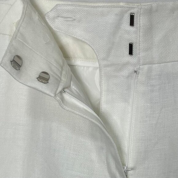 Worthington Linen Pants Trousers Womens 12T Tall White Wide-Leg - Picture 5 of 12